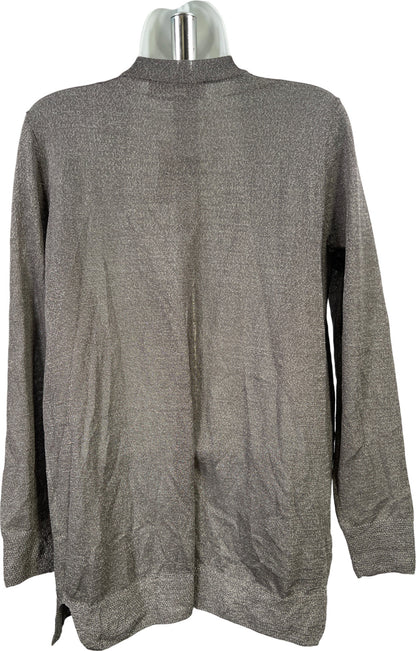 LOFT Women’s Gray Long Sleeve Thin Knit Open Front Cardigan Sweater - M