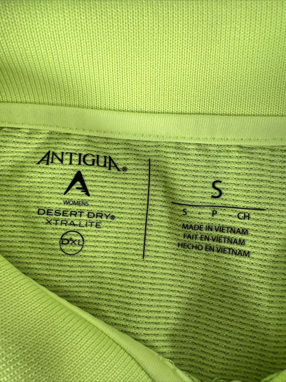 Antigua Women's Green Desert Dry Sleeveless Golf Polo - S