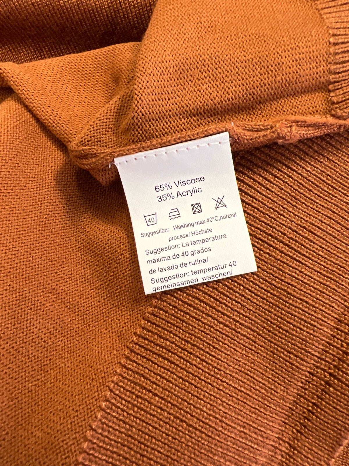 Coofandy Men’s Orange Long Sleeve 1/4 Zip Pullover Sweater - 3XL