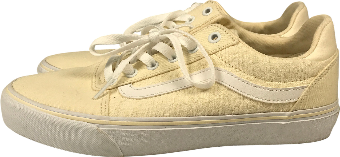 Vans Women’s Light Yellow Canvas Lace Up Sneakers - 9.5