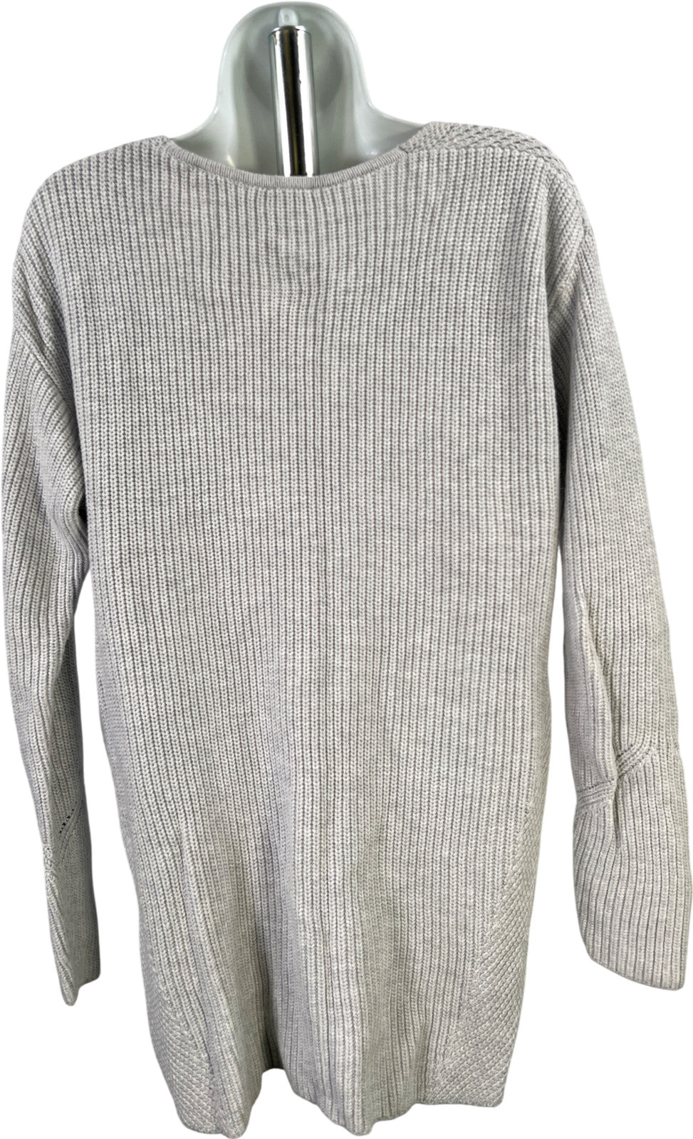 Cabi Women’s Blue Knit Long Sleeve V-Neck Zip Side Sweater - S