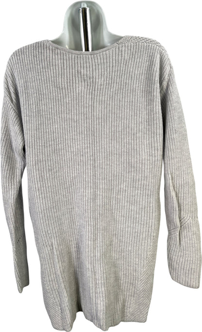 Cabi Women’s Blue Knit Long Sleeve V-Neck Zip Side Sweater - S