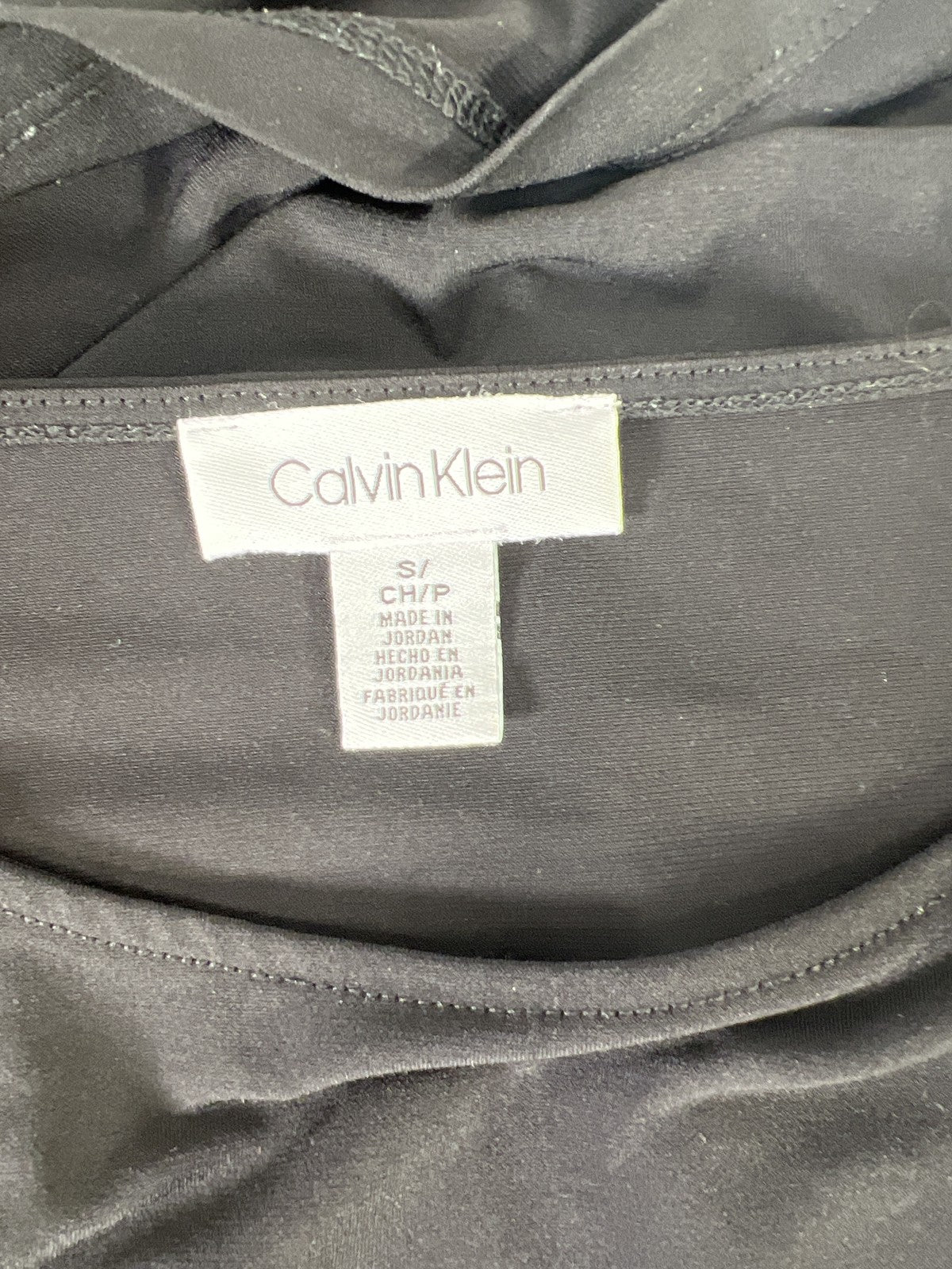 Calvin Klein Women’s Black 3/4 Sleeve Layered Blouse - S