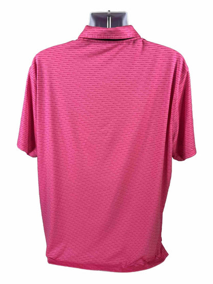 Nike Men's Pink Dri-Fit Short Sleeve Golf Polo Shirt - XL