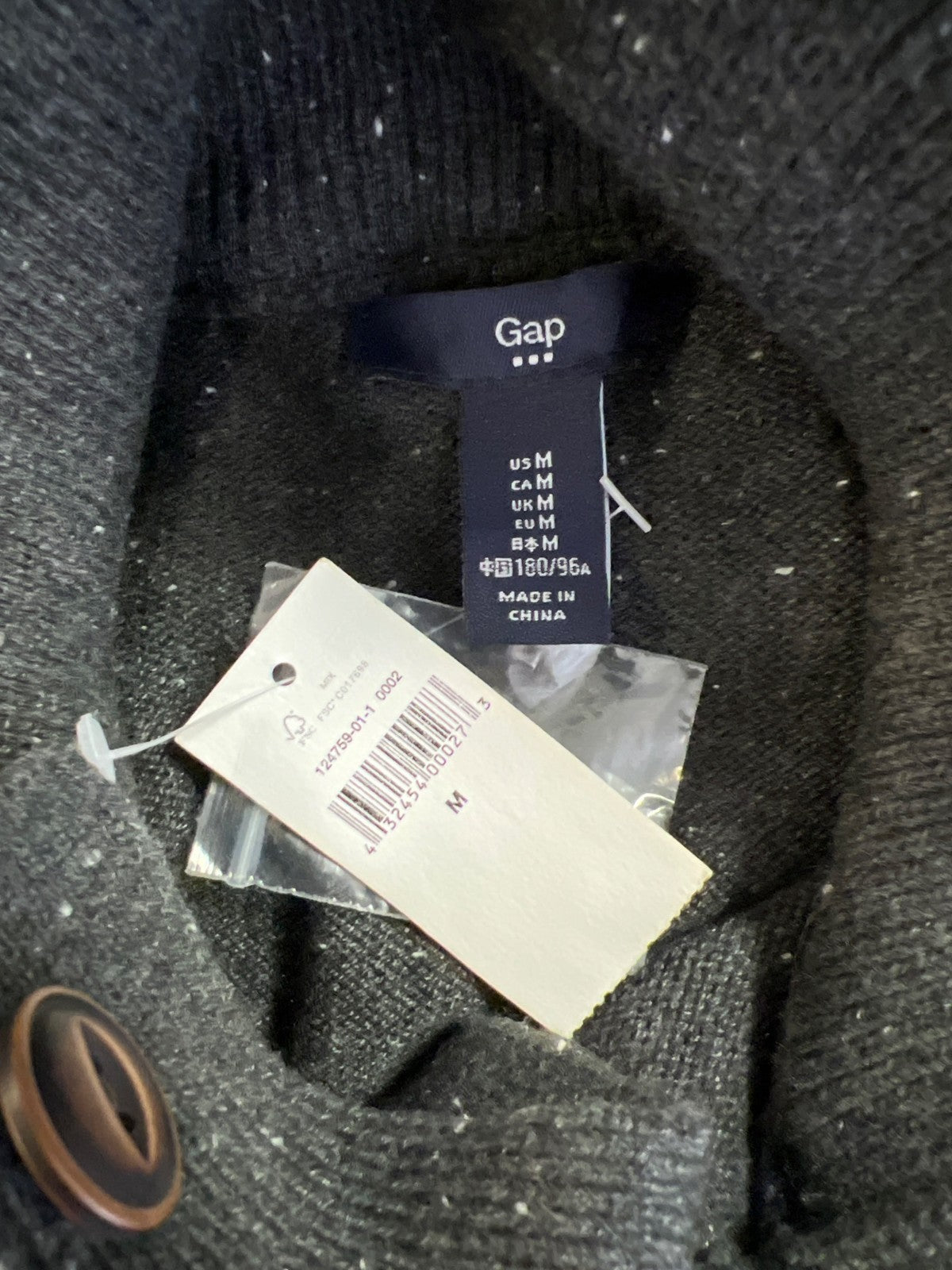 Gap Men’s Gray Long Sleeve Neppy Mock Neck Pullover Sweater - M