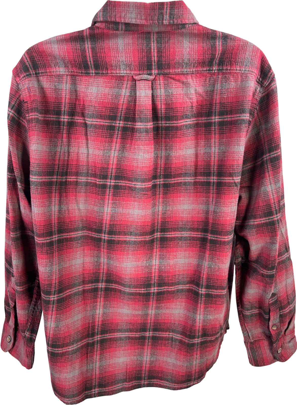 Jachs Men’s Red/Black Plaid Long Sleeve Button Up Heritage Flannel Shirt - XXL