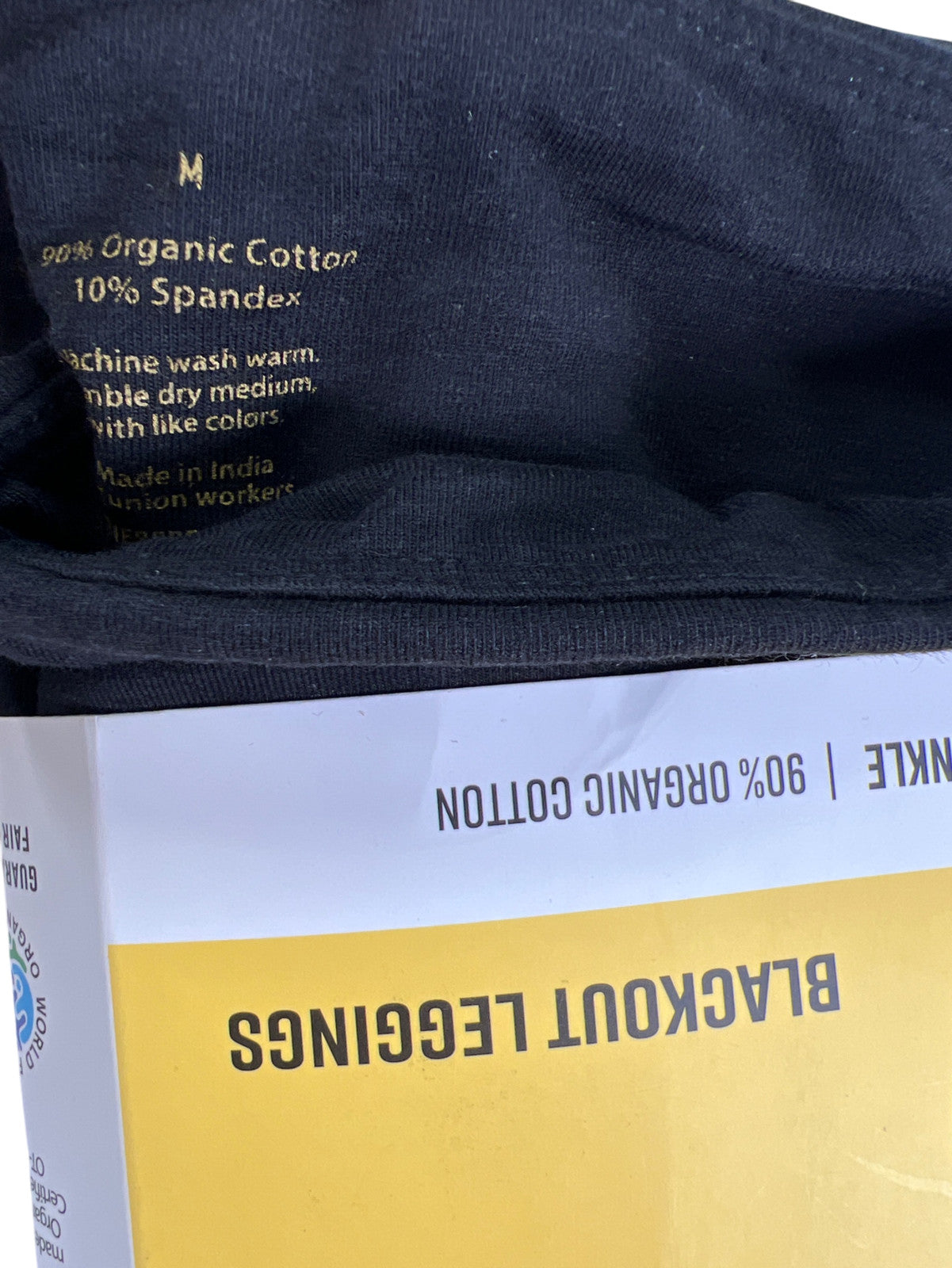 Maggies Organics Women’s Black Cotton Side Pocket Leggings - M