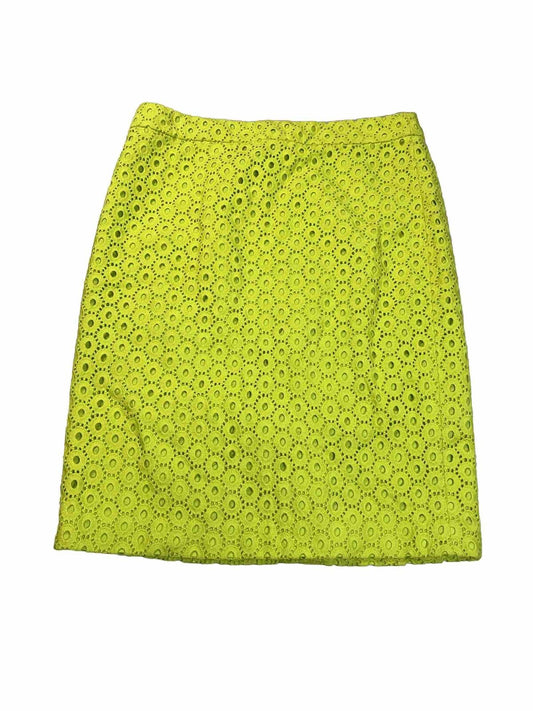 NEW J. Crew Women's Green Eyelet No. 2 Pencil Skirt - 6