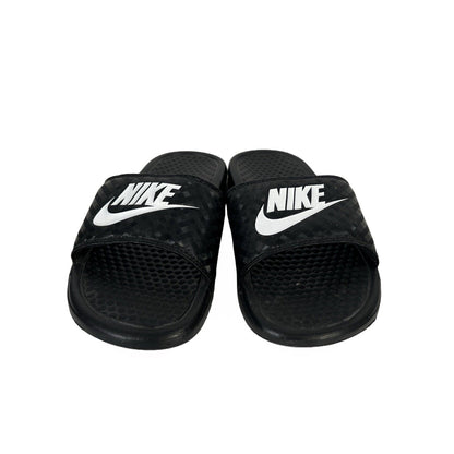 Nike Women's Black Benassi Slip On Slide Sandals - 8