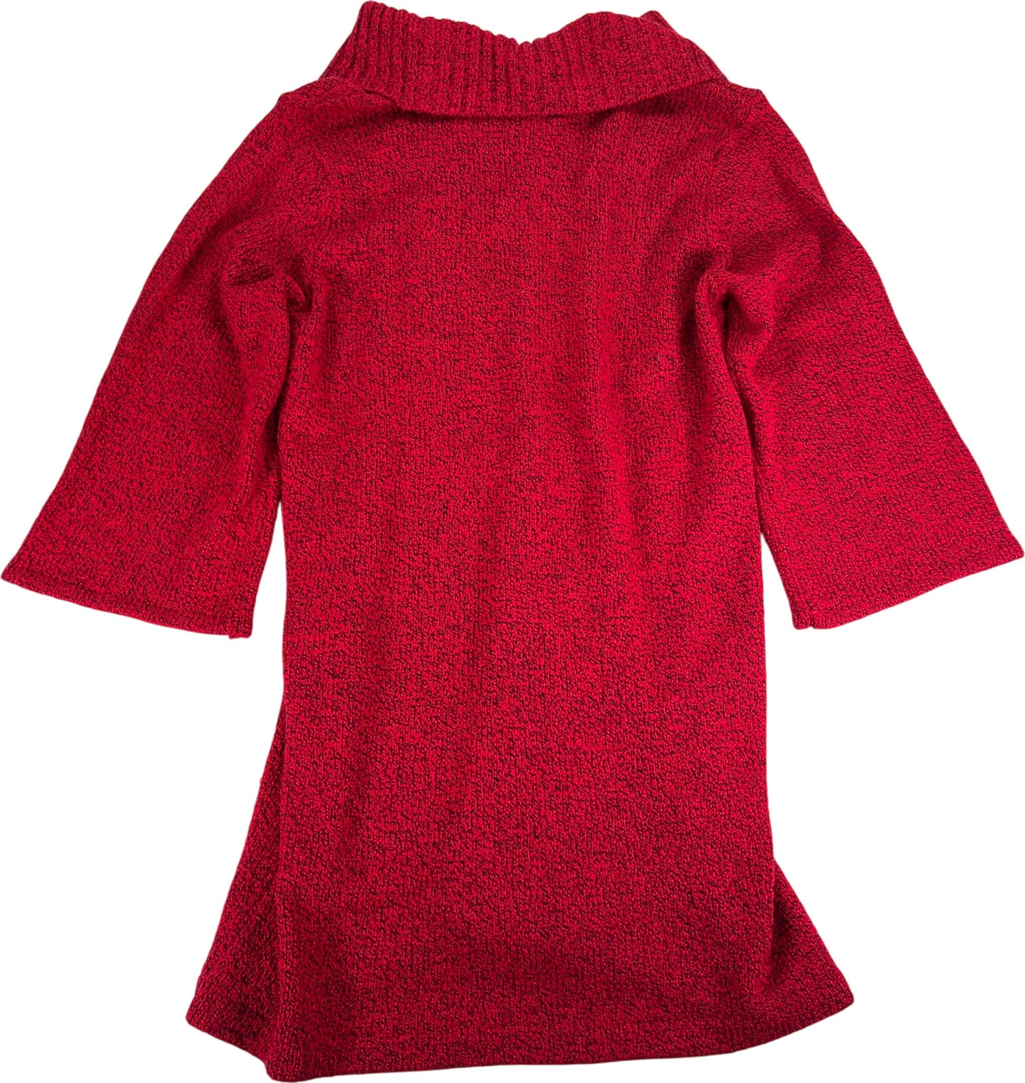 Karne Scott Women’s Red Cowl Neck Long Sleeve Sweater Dress - M