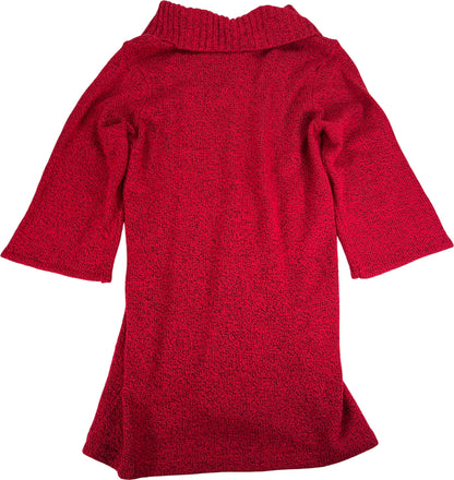 Karne Scott Women’s Red Cowl Neck Long Sleeve Sweater Dress - M