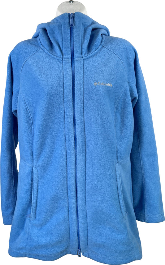 Columbia Women’s Blue Long Sleeve Full Zip Fleece Hooded Jacket - M