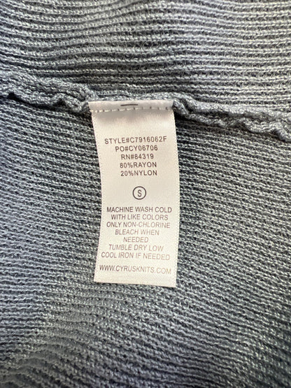 Cyrus Women’s Blue Long Sleeve Open Front Cardigan Sweater - S