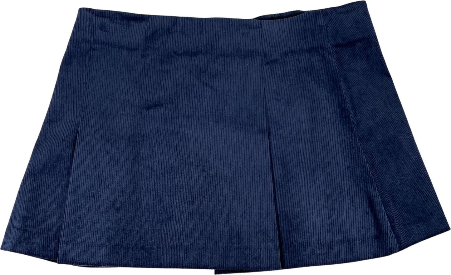 Zara Women’s Blue Pleated Short Corduroy Skirt - L