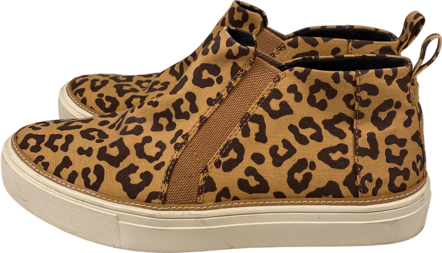 Toms Women’s Brown Animal Print Canvas Slip On Sneakers - 8.5