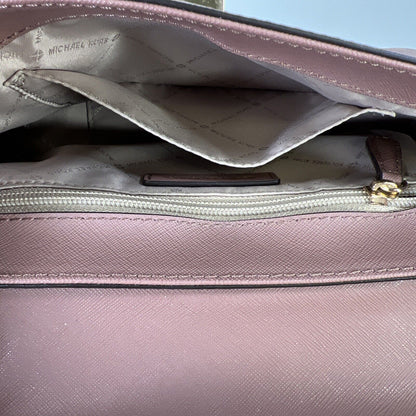 Michael Kors Women's Pink/Purple Leather Chain Strap Shoulder Bag Purse