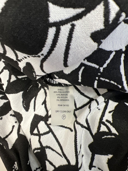 Calvin Klein Women’s White/Black Floral Short Sleeve Sheath Dress - 4