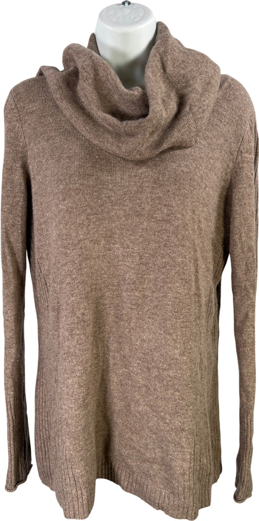 Athleta Women’s Brown Cashmere Blend Cascade Cowl Neck Sweater - S
