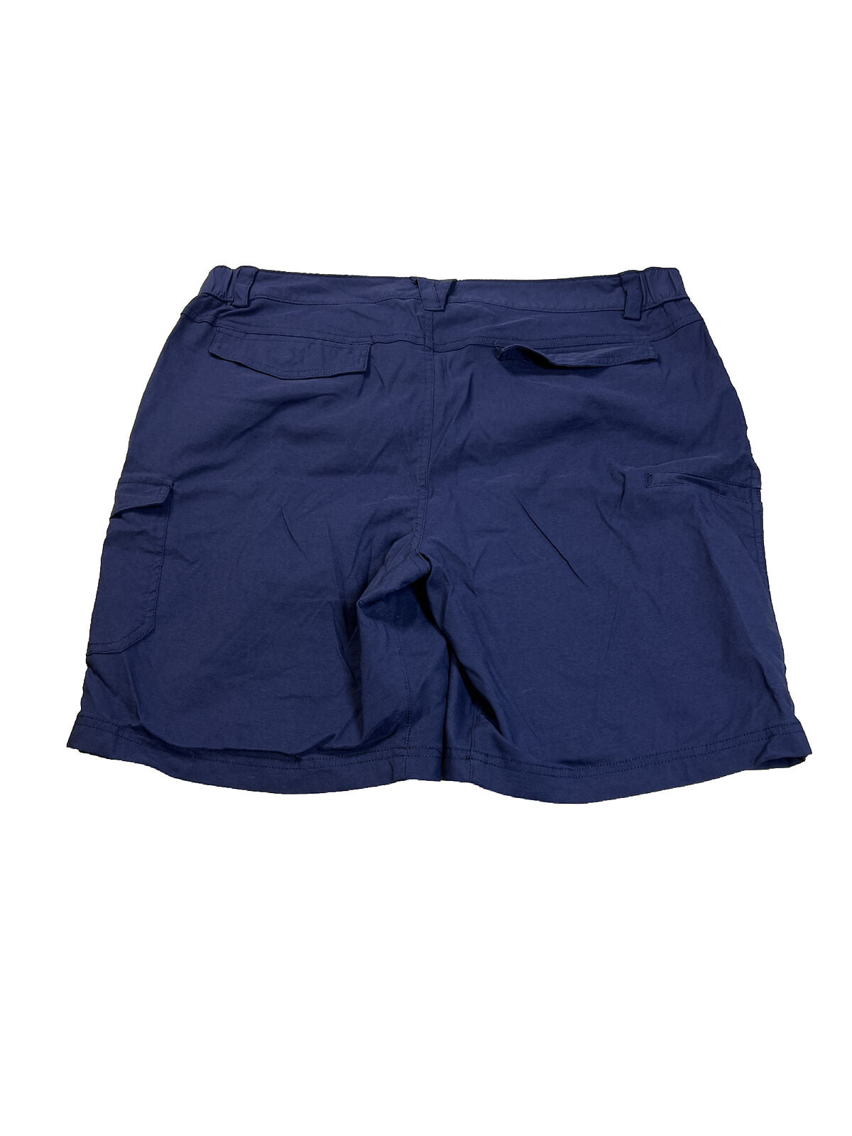 Duluth Trading Women's Blue Nylon Stretch Waist Hiking Cargo Shorts - 18
