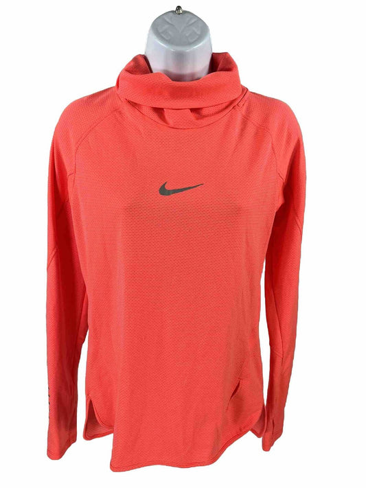 Nike Women's Bright Coral Pink Aeroreact Running Shirt - M
