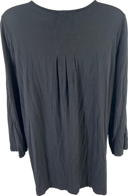 J. Jill Women’s Black Wearever 3/4 Sleeve Stretch Top - S