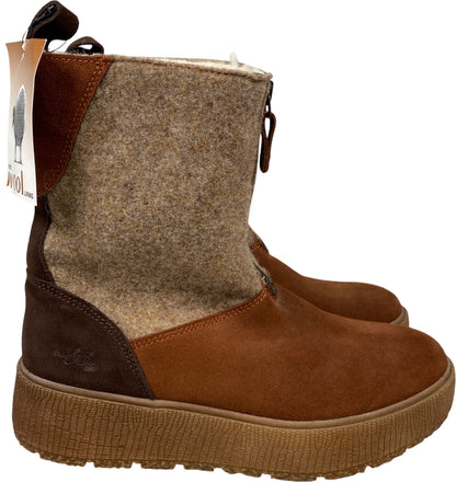 Bos and Co Women’s Brown Suede/Wool Ignite Waterproof Boots - 39/8.5