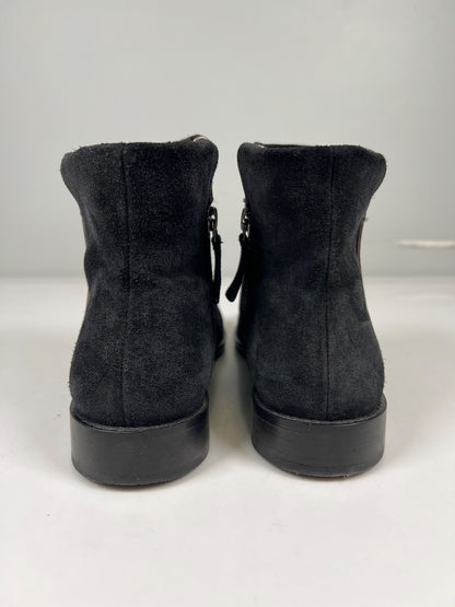 Johnston and Murphy Women’s Black Suede Liliana Ankle Boots - 8