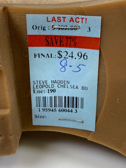 Steve Madden Women’s Tan/Beige Suede Leopold Chelsea Boots - 8.5