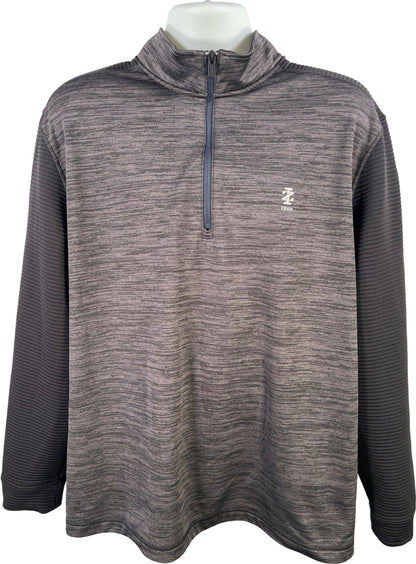 Izod Golf Men’s Black/Gray 1/4 Zip Stretch Long Sleeve Pullover Jacket - XXL