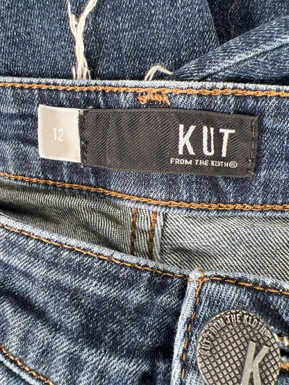 Kut From The Cloth Women’s Medium Wash Reese Straight Leg Distressed Jeans - 12