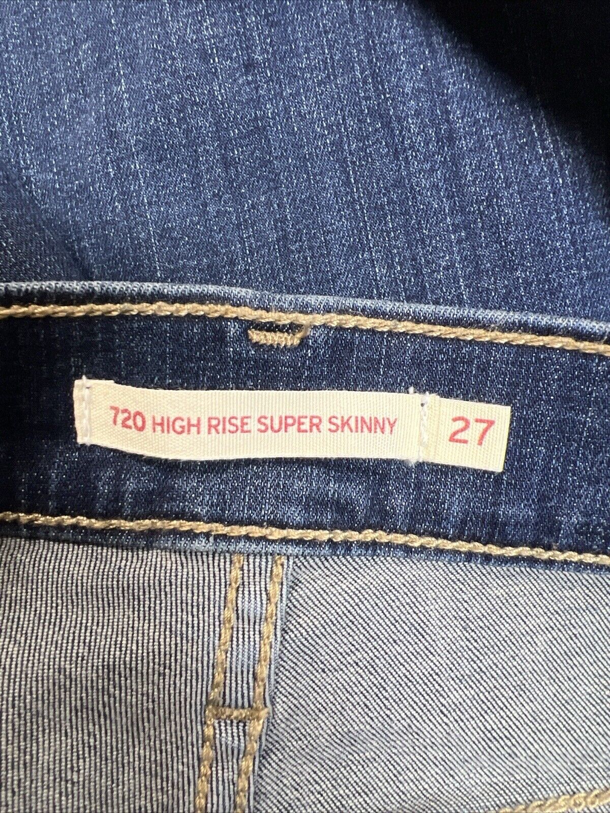 Levi's Women's Dark Wash 720 High Rise Super Skinny Jeans - 27