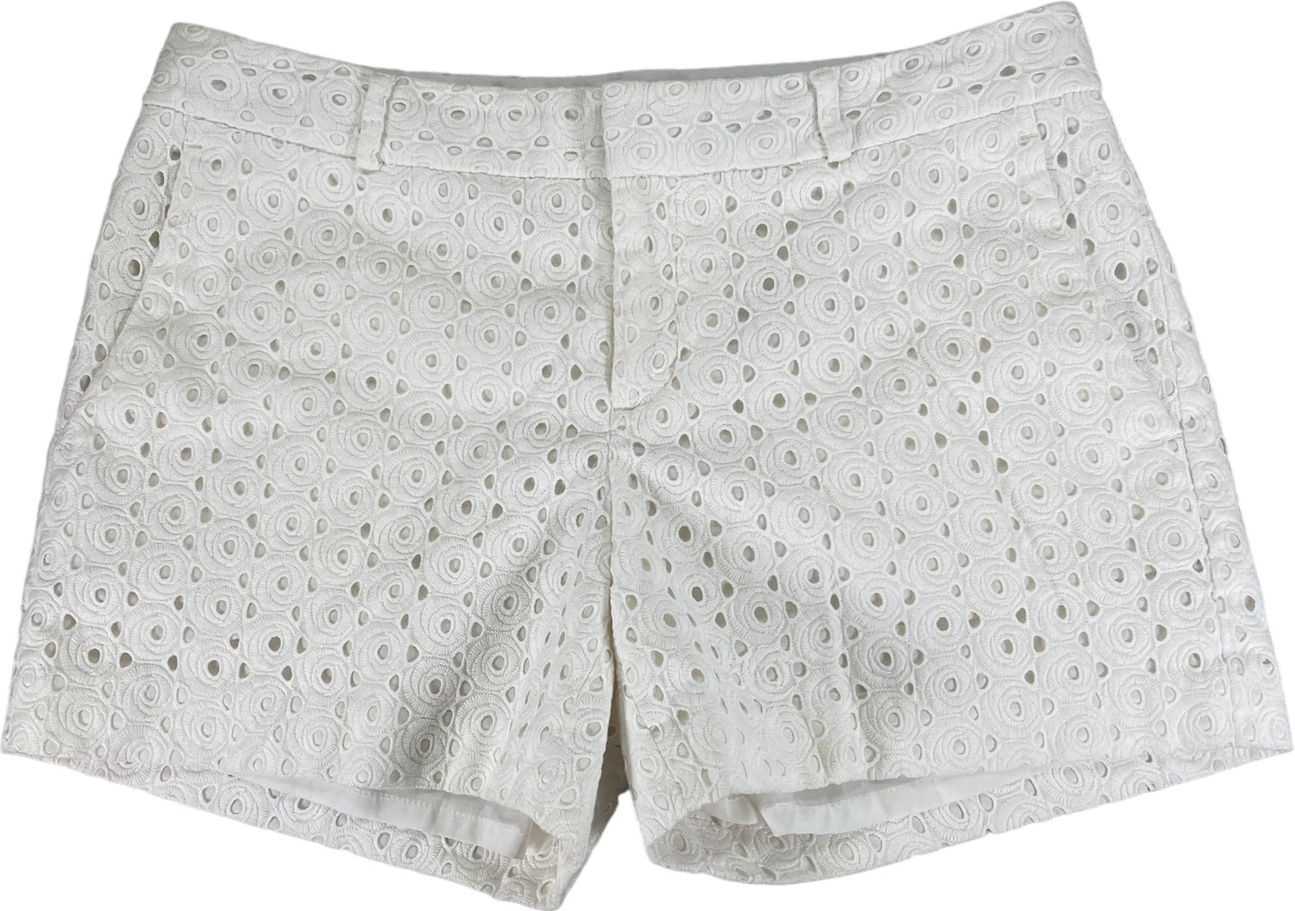 Banana Republic Women’s White Eyelet Lined Hampton Shorts - 4