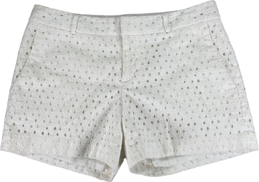 Banana Republic Women’s White Eyelet Lined Hampton Shorts - 4