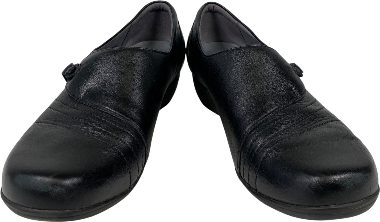 Dansko Women’s Black Leather Franny Comfort Walking Shoes - 39/US 8.5 Wide