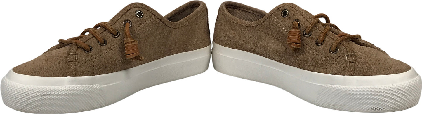 Sperry Top-Sider Women’s Beige Suede Sky Snail Platform Sneakers - 6