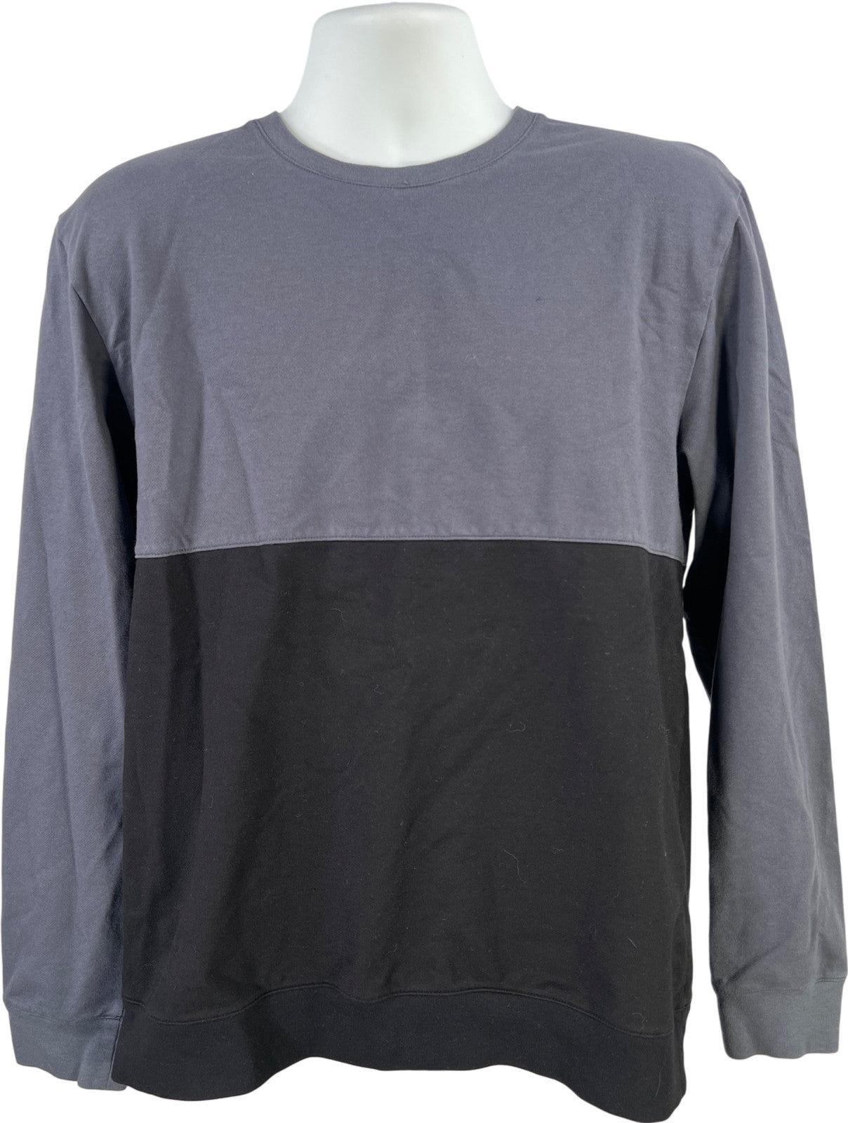 Aether Men’s Gray/Black Colorblock. Heavy Weight Long Sleeve Shirt - XL