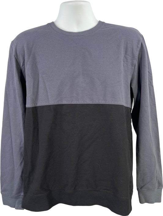 Aether Men’s Gray/Black Colorblock. Heavy Weight Long Sleeve Shirt - XL