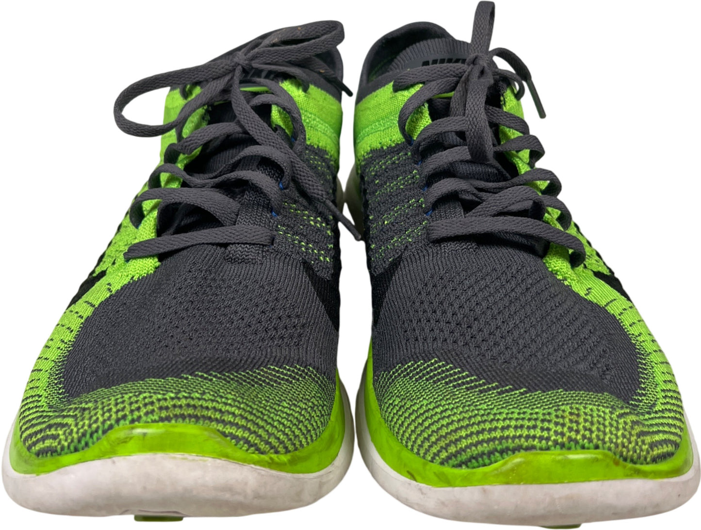 Nike Men’s Green/Gray Free 4.0 Flyknit Lace Up Athletic Shoes - 11