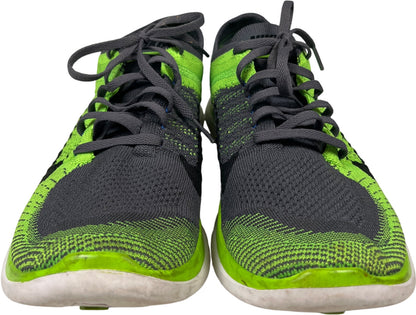 Nike Men’s Green/Gray Free 4.0 Flyknit Lace Up Athletic Shoes - 11