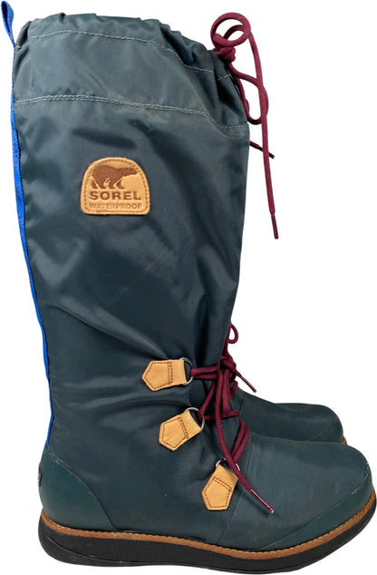 Sorel Women’s Green/Blue Vintage Waterproof Insulated Tall. Pull On Boots - 9
