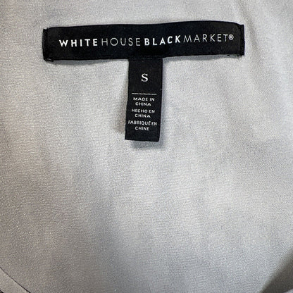 White House Black Market Women's Gray/Silver Smocked Blouson Dress - S
