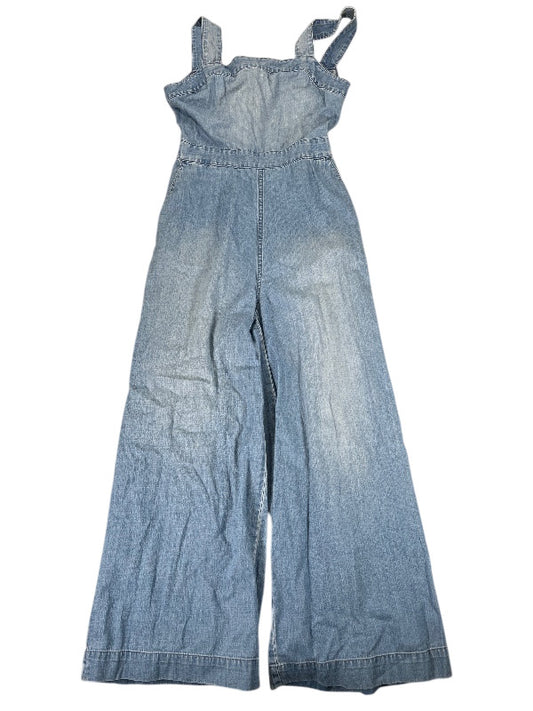 Madewell Women's Blue Chambray Apron Bow Back Jumpsuit - 00