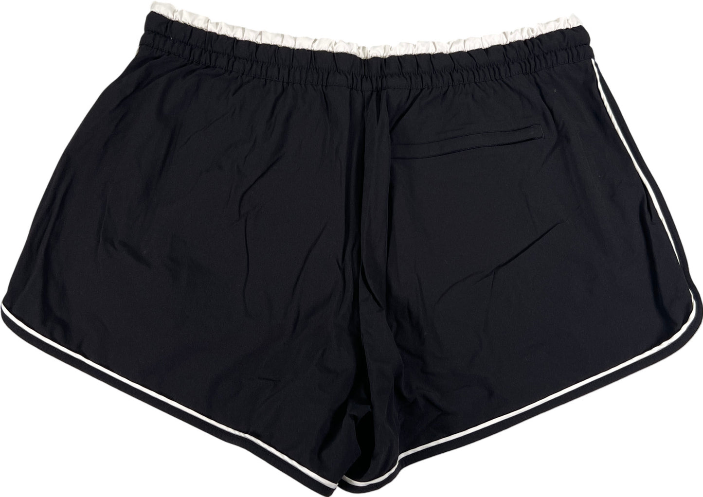 Athleta Women’s Black/White Colorblocked Unlined Athletic Shorts - 10
