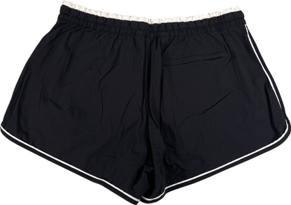 Athleta Women’s Black/White Colorblocked Unlined Athletic Shorts - 10
