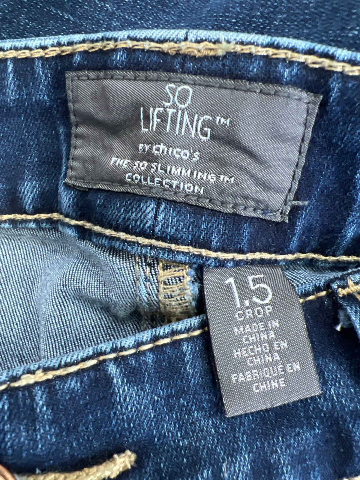 Chico’s Women’s Medium Wash So Lifting Cropped Denim Jeans - 1.5/US 10