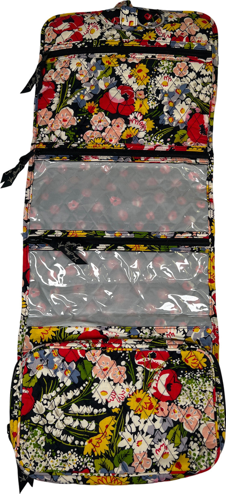 Vera Bradley Multi-Color Poppy Fields Cosmetic Traveler Door Organizer Bag