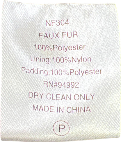 Patrizia Luca Milano Women’s Black/Brown Animal Print Faux Fur Puffer Vest - M