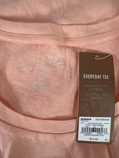 NEW Sonoma Women’s Pink Short Sleeve Cotton Everyday T-Shirt - M