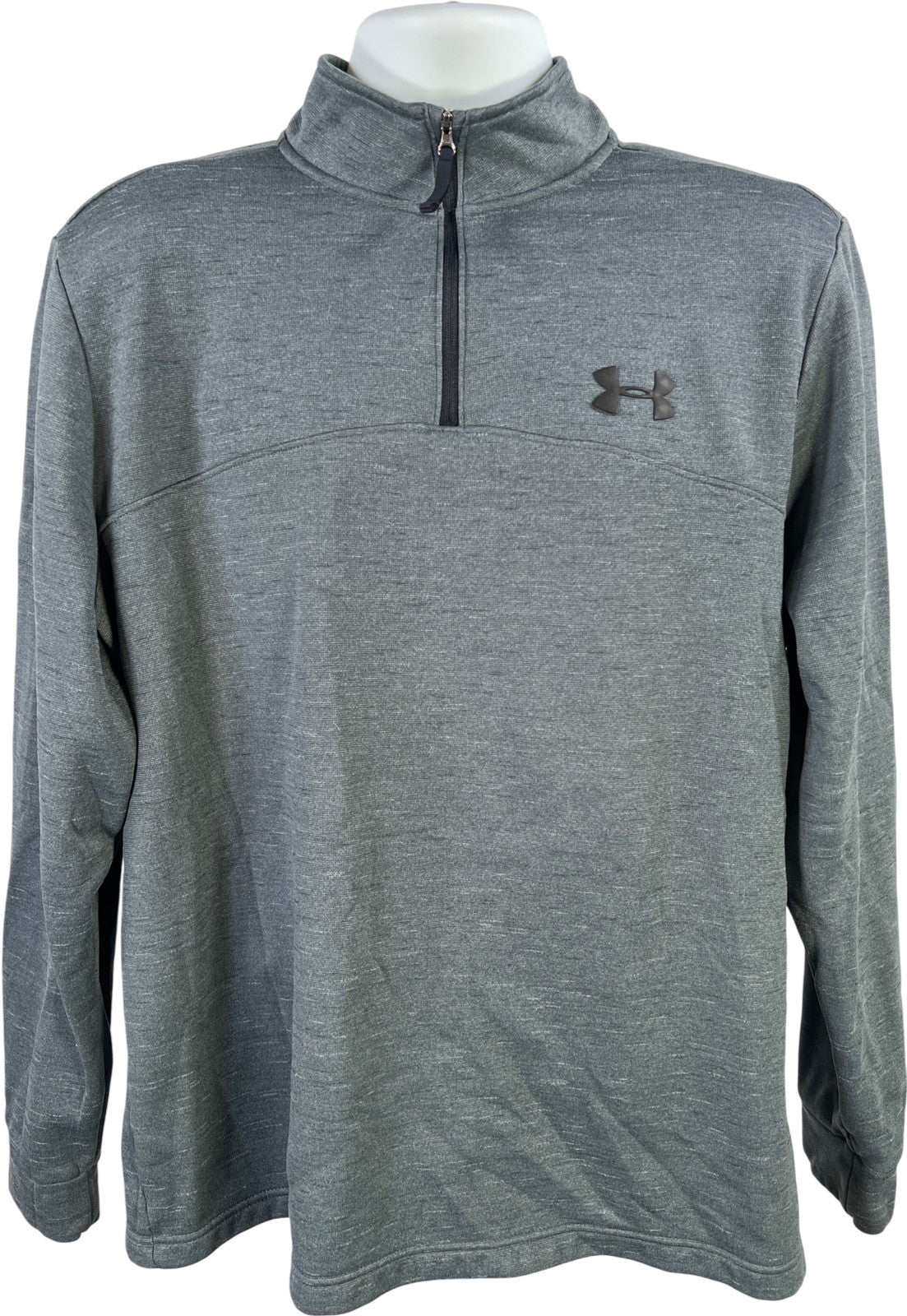 Under Armour Men’s Gray ColdGear Fleece Lined 1/4 Zip Pullover Sweatshirt - XL