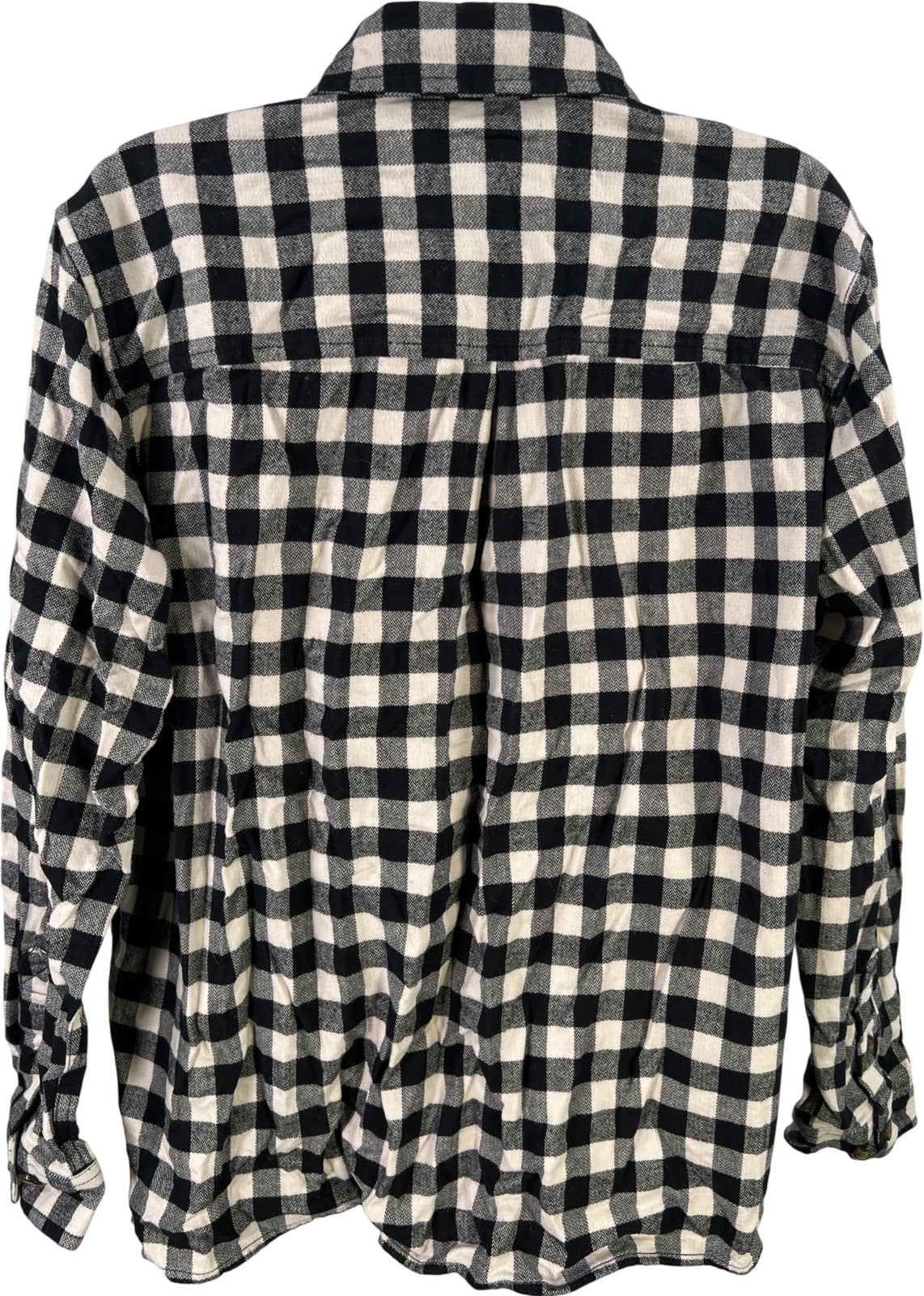 Carhartt Women’s White/Black Checkered Rugged Flex Midweight Flannel Shirt - L